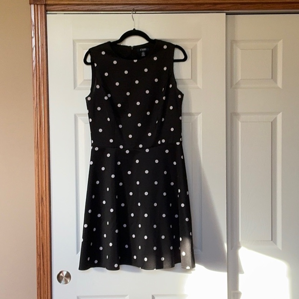 Chic Black Polka Dot Dress